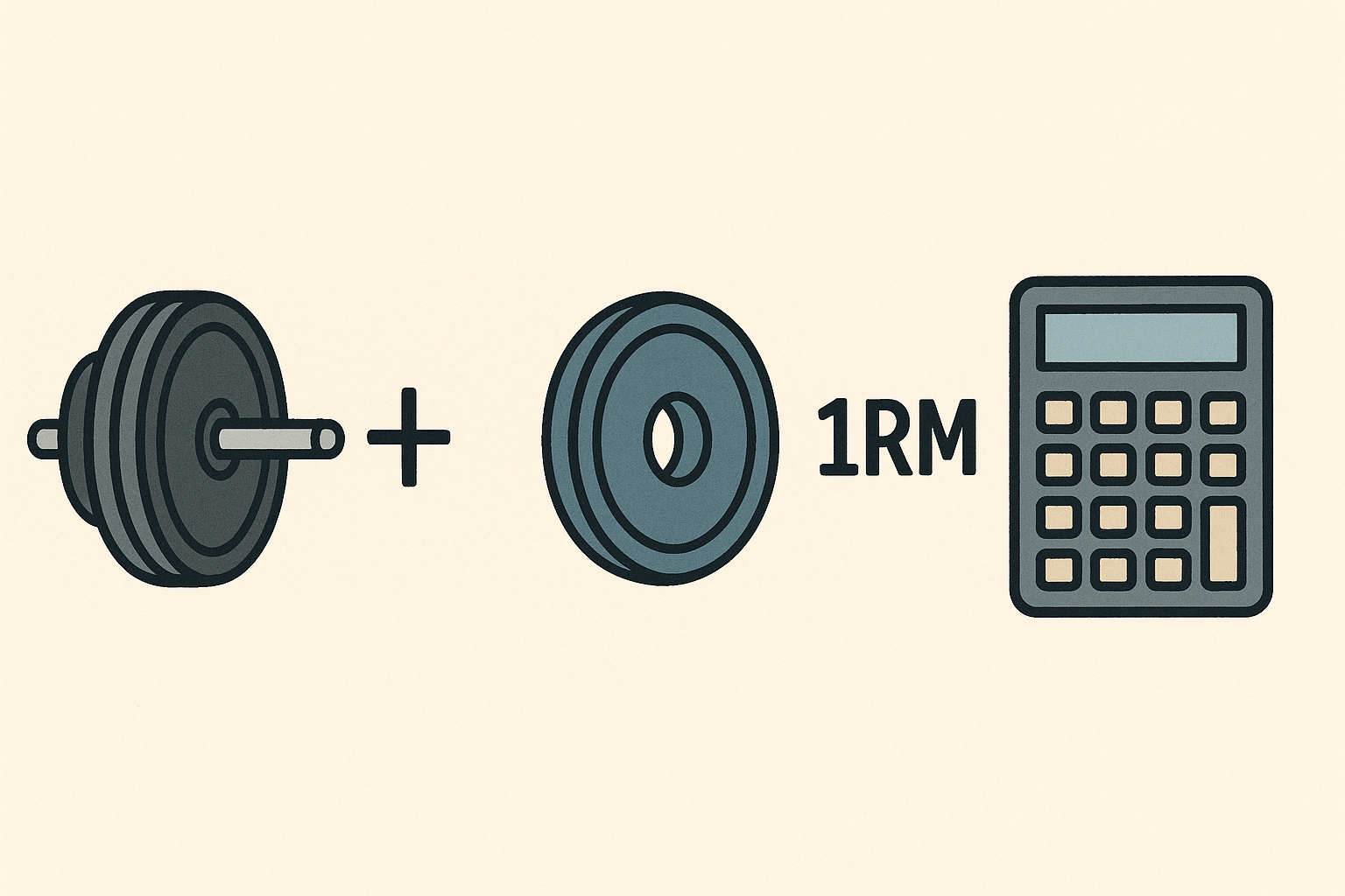 1RM hesaplama mantığını ve çalışma ağırlığı yüzdelerini gösteren illustrasyon