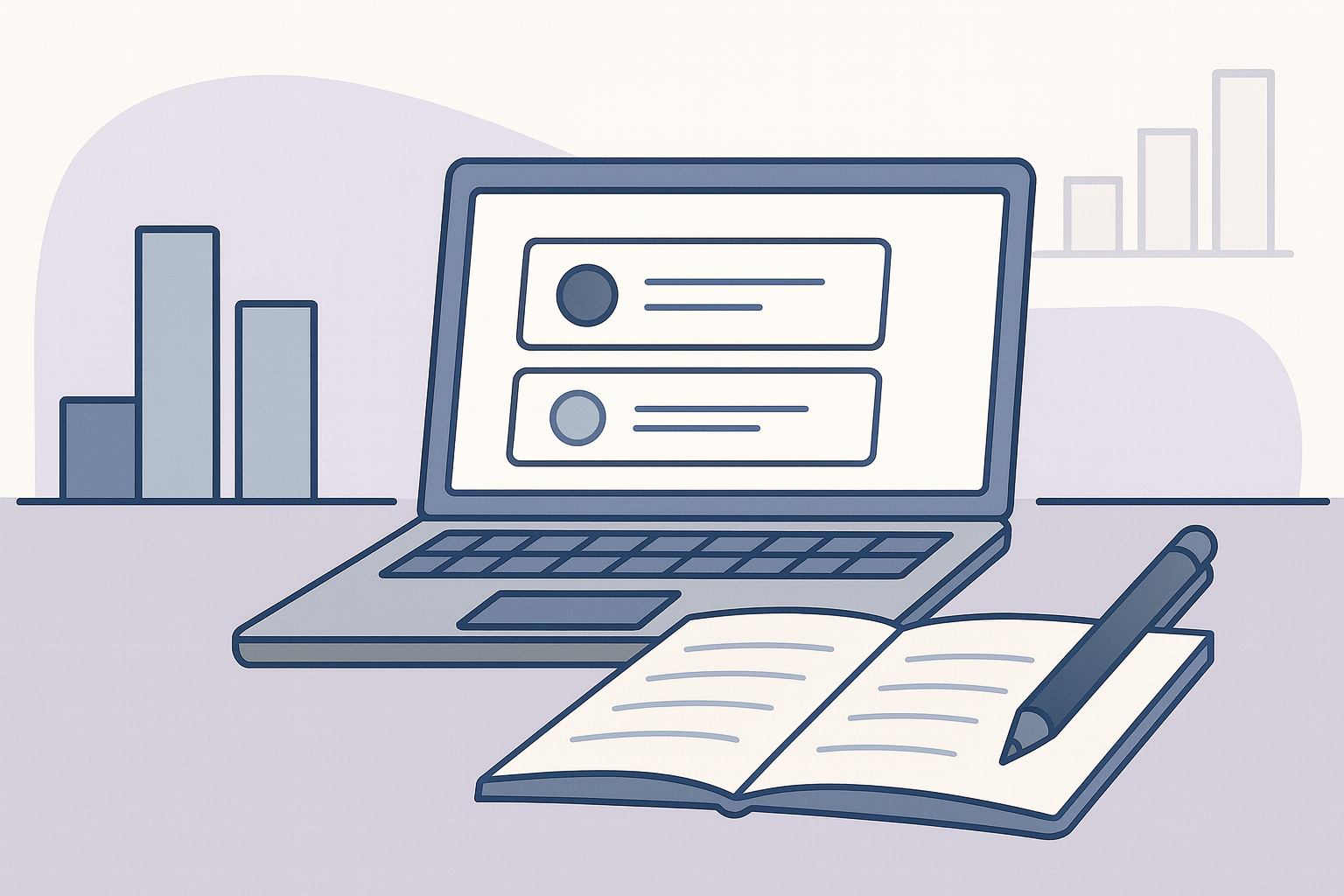 Laptop ekranında grafik ve bütünleme notu hesaplama tablosu içeren rehber görsel