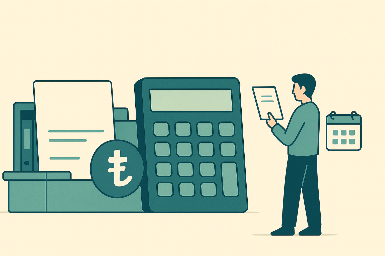 Çalışma süresi, giydirilmiş brüt ücret ve tavan üzerinden kıdem tazminatı hesaplama adımlarını gösteren görsel