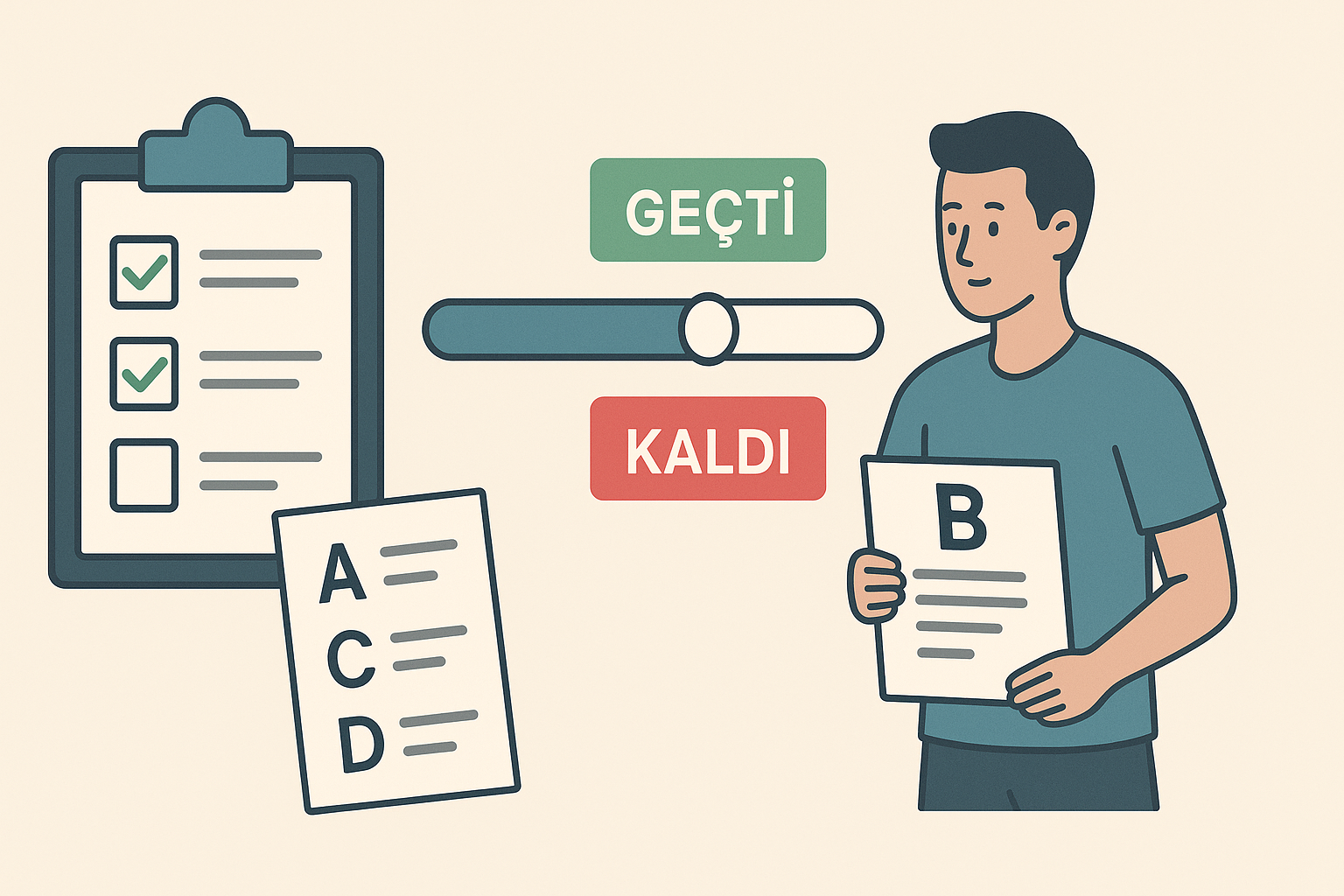 Not ortalaması ve zayıf ders sayısına göre sınıf geçme durumunu gösteren görsel