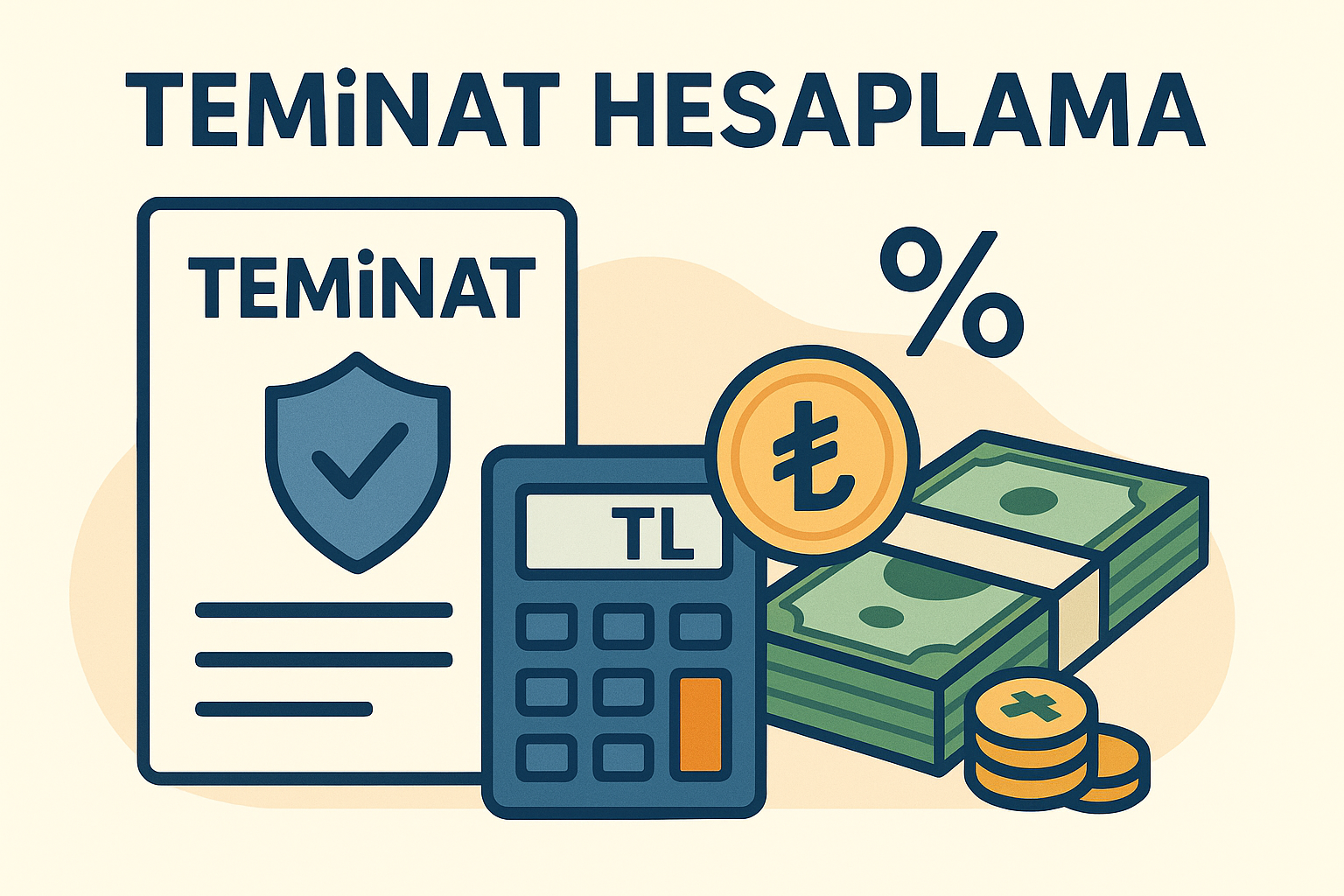 İşlem tutarı, teminat oranı ve mevcut teminat ilişkisini anlatan teminat hesaplama rehber görseli