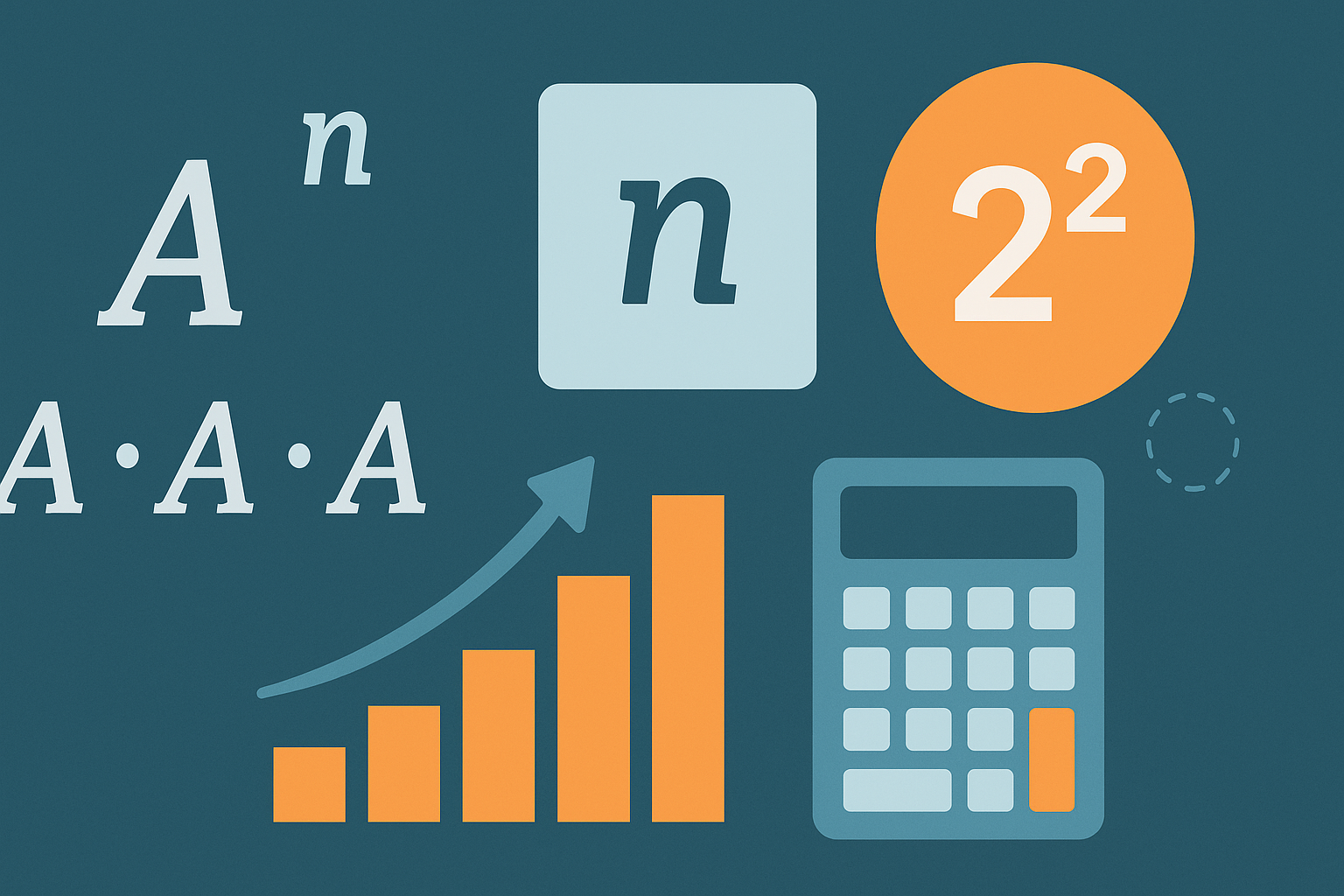 Üslü sayı hesaplama, taban ve üs ilişkisini ve bilimsel gösterimi anlatan görsel rehber
