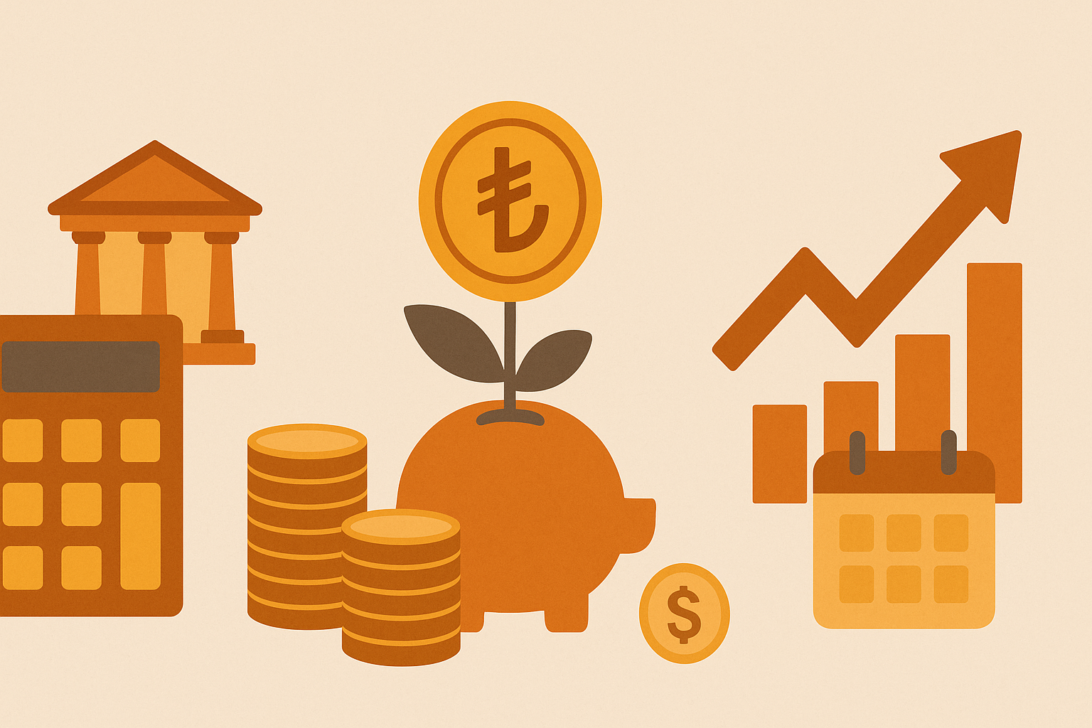 Ana para, faiz oranı, stopaj ve net getiri ilişkisini anlatan vadeli mevduat getirisi hesaplama infografiği